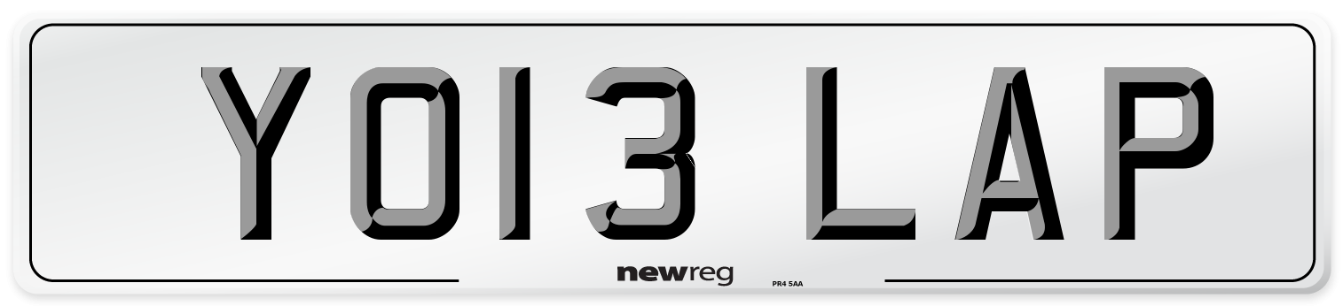 YO13 LAP Number Plate from New Reg
